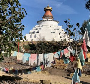 Great Stupa with Prayer Flags